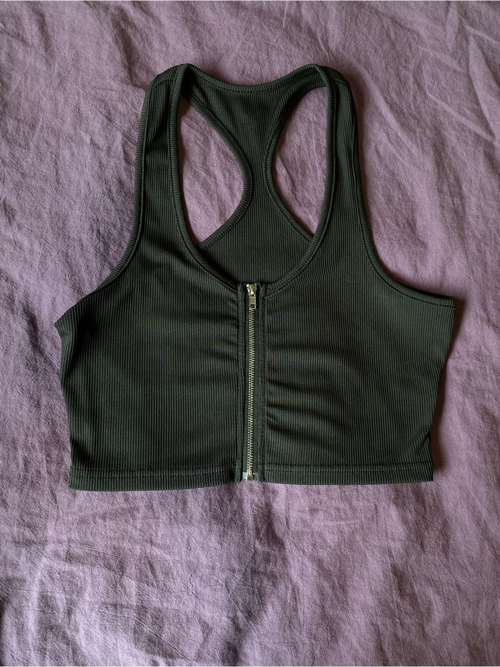 Front-Zip Crop Top
